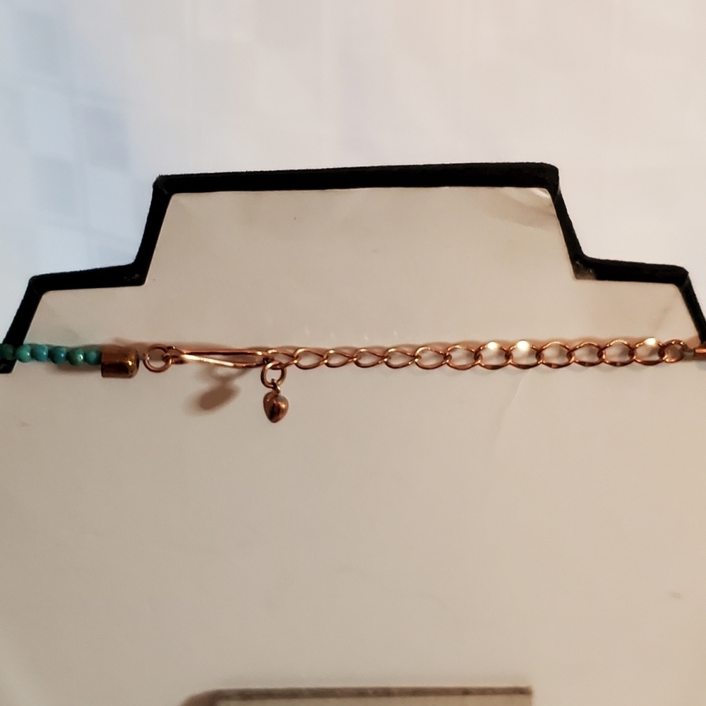 Turquoise and Copper Necklace - Picture 4 of 12